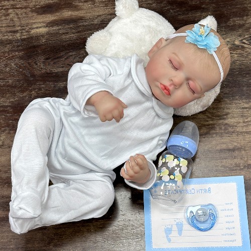 Spot hot sale 50CMLouLou reborn baby doll soft enamel simulation doll 3D high color doll