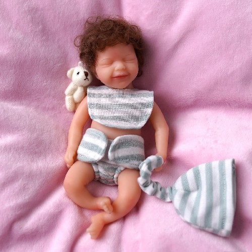 6 inch full body silicone rebirth doll soft simulation baby doll kids companion doll