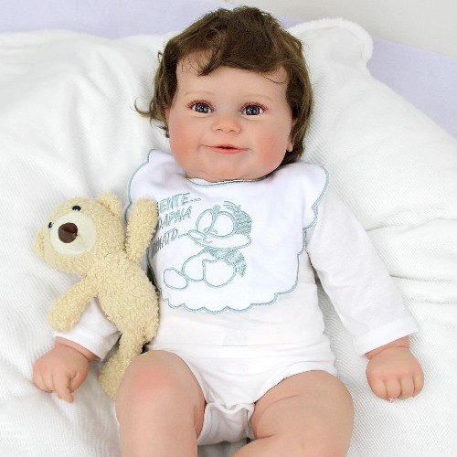 Spot 24-inch realistic rebirth doll soft vinyl simulation baby doll cross-border hot sale Gu dolls