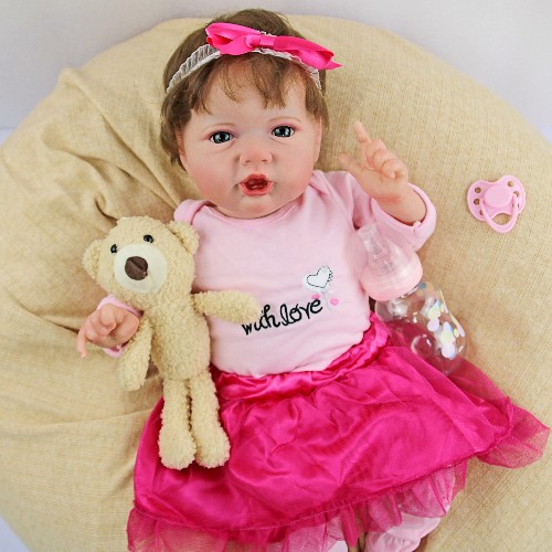 55cm Baby Rebirth Doll Gertie Vinyl Doll Cross-border Supply Support One Generation Distribute toys 