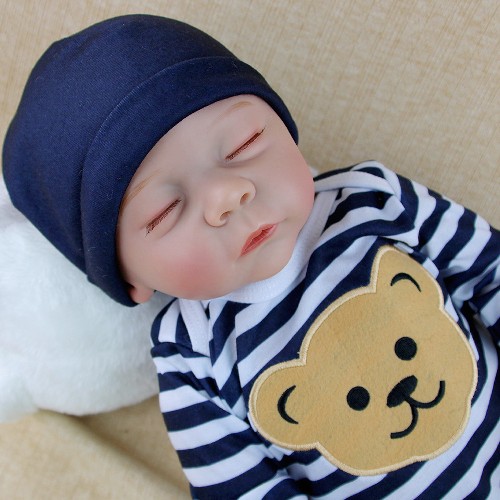 Spot 18 inch reborn doll soft vinyl rubber simulation baby Darren pure hand-painted Doll