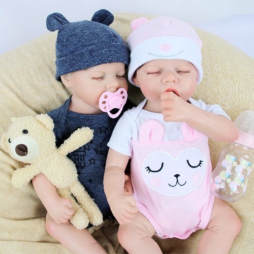 Girls toy simulation baby vinyl doll 46cm sleep doll soft rubber twin rebirth doll wholesale