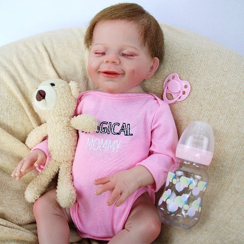 The whole body is soft and soft, washable and replaceable simulated reborn baby doll cross-border e-