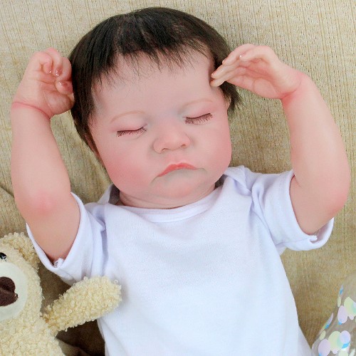 17inch Reborn Baby Soft Body Levi Simulation Baby Reborn Doll Trans Sources of goods