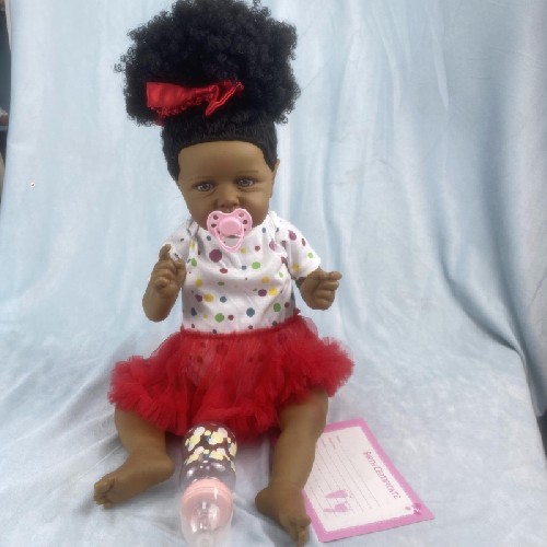 22 inch African rebirth doll soft vinyl baby doll cross-border e-commerce hot selling toys and gifts