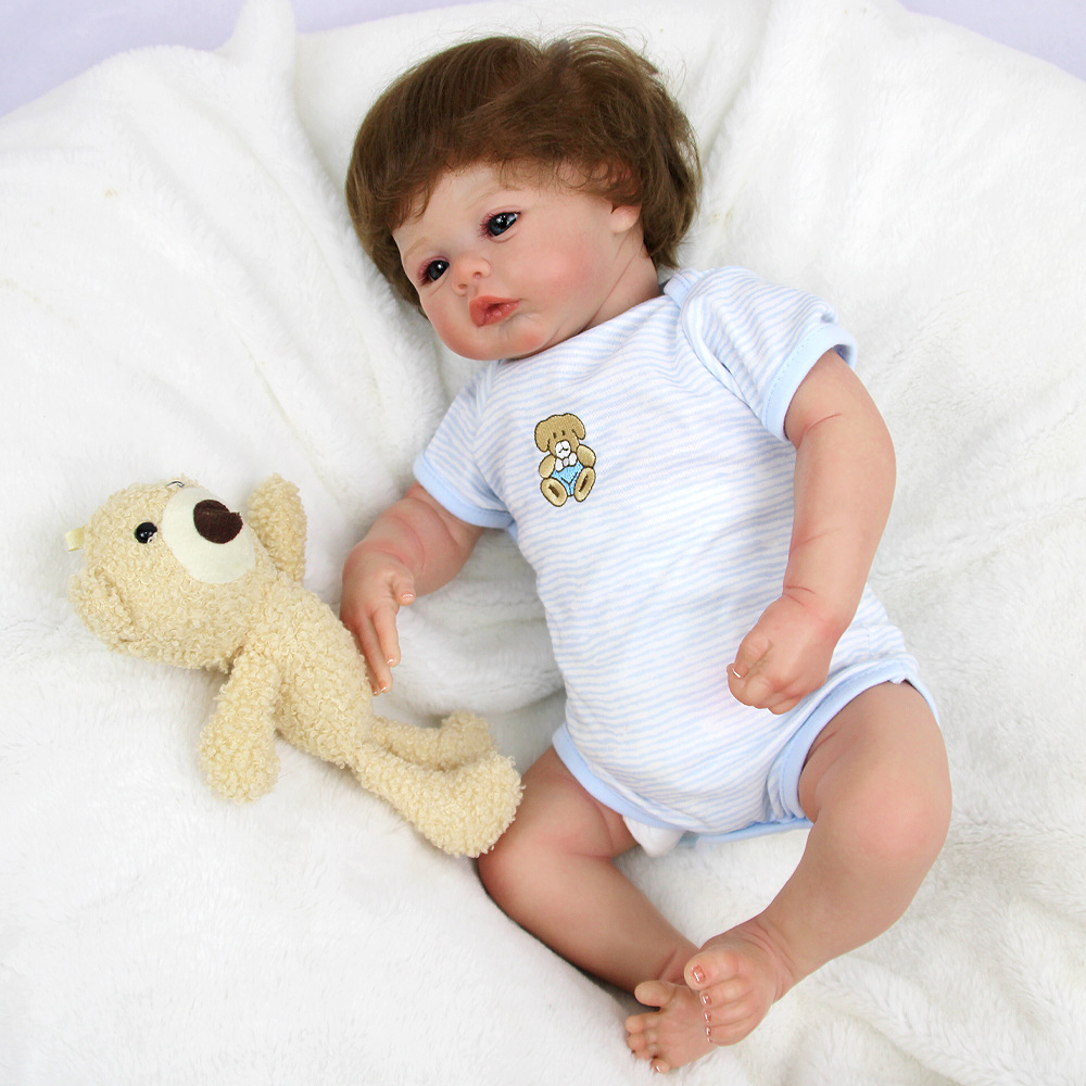 Spot 18-inch rebirth doll cross-border hot selling imitation baby doll handmade hair transplant doll